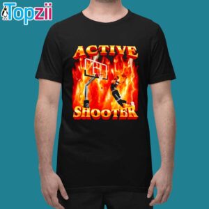 Active shooter basketball graphic shirt 1
